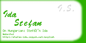 ida stefan business card